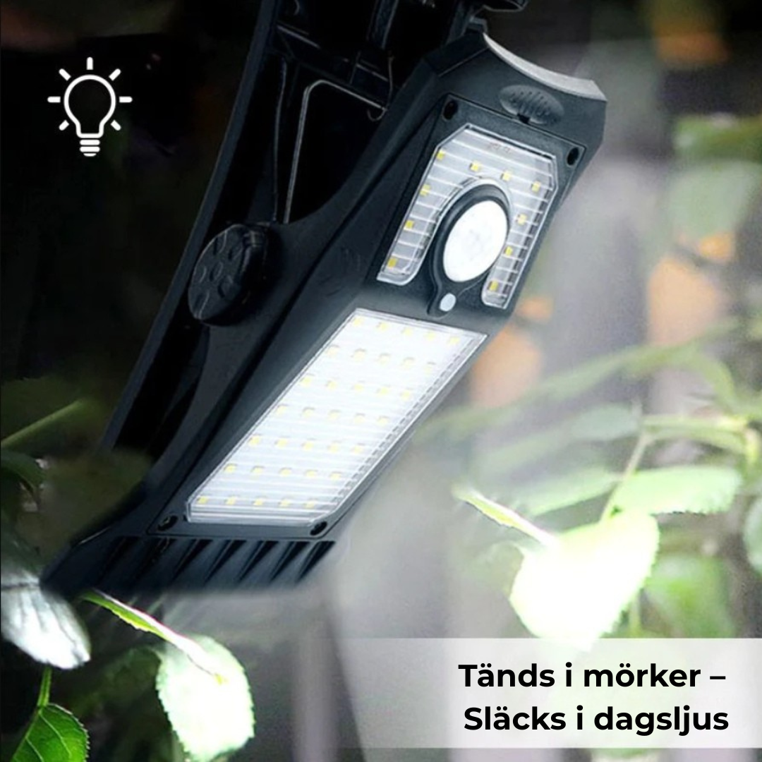 LightMate 3 i 1 - Rörelsesensor, Solcellsladdning, Kombifäste.